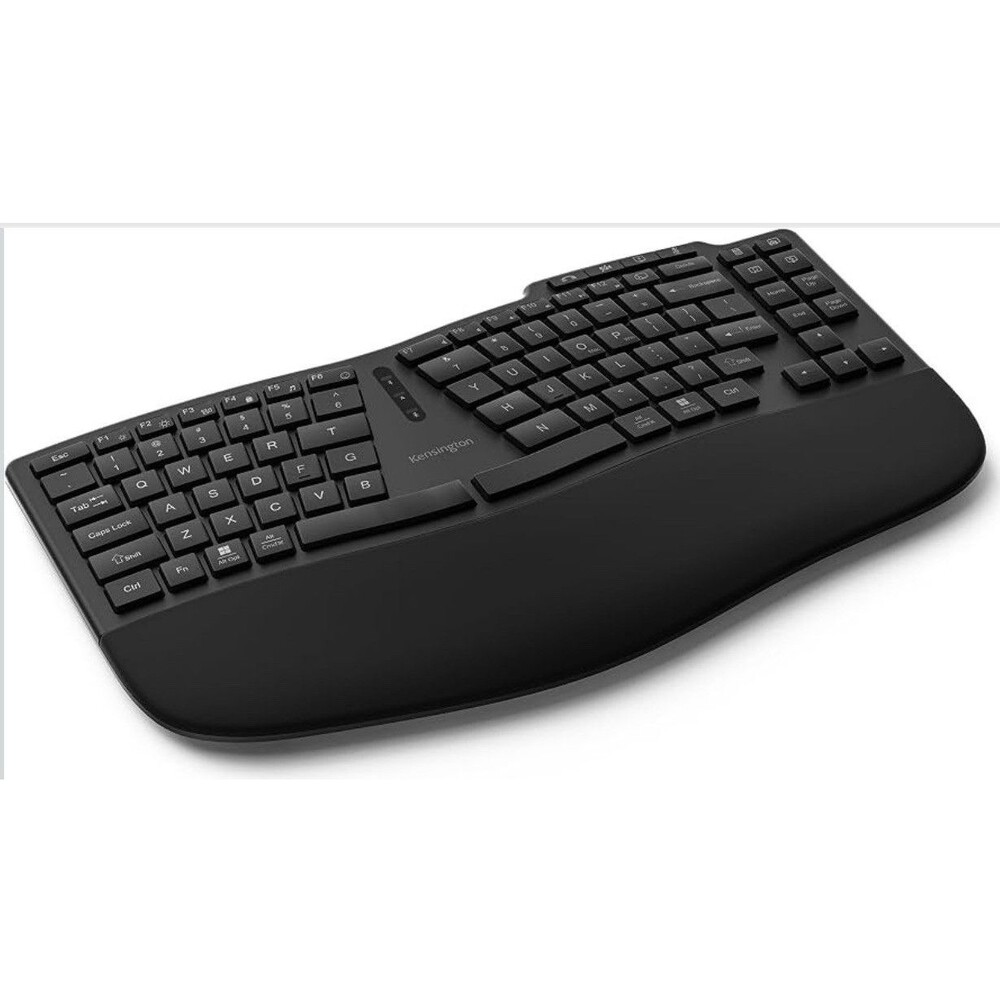 Kensington Pro Fit Ergo Wireless Keyboard KB675 Ergonomic Rechargeable Blu